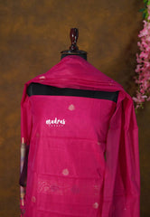 Amitha – Fuchsia Pink Premium Munga Cotton Salwar Suit with Zari Weaving Border - Perfect for Functions Wear