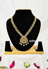Premium 1 Gram Gold polish AD Stone Trendy New Design Peacock Pendent Necklace