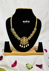 Premium 1 Gram Gold polish AD Stone Trendy New Style Lakshmi with Peacock Design Choker