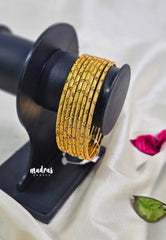 Premium 1 Gram Gold Polish Traditional Bangle with New Trendy Design Size 2.8 (Set of 8)