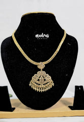 Premium 1 Gram Gold polish AD Stone Trendy New Design Attigai with White Stone