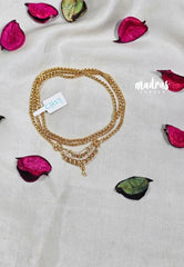 Premium 1 Gram Gold polish AD Stone Trendy Pendant with White,Pink and Green Stone Long Chain