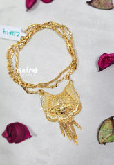 Premium 1 Gram Gold polish Trendy Pendant Long Chain