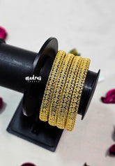 Premium 1 Gram Gold Polish Traditional Bangle with New Trendy Design (Set of 4)