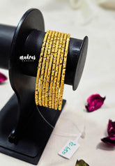 Premium 1 Gram Gold Polish Traditional Bangle with New Trendy Design Size 2.8 (Set of 8)