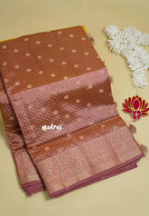 Dual Shade Golden Rosewood - Raaga - Semi Tussar wtih full body 3D weaving