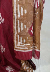 Beet Pink - Ahimsa Silk with Bagru Handblock Saree | Best for Regular Wear | Casual Wear