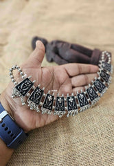 Alloy Black Silver Jewel