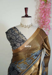 Mustard Brown - Ananya - Soft Mangalore Silk Saree with Kalamkari Ram Parivar Prints - Best for Casual Gatherings