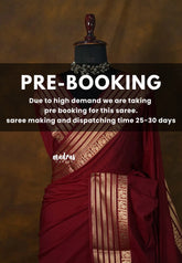 (PRE-BOOKING) Majestic Maroon - Avantika - Semi Mysore silk with traditional mayil border - Perfect for Festival Wear