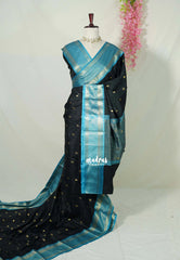 Classic Black - Avantika - Semi Mysore Silk with Tissue Border - Perfect for Festival Wear