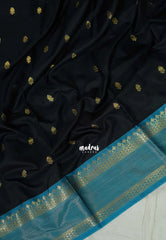 Classic Black - Avantika - Semi Mysore Silk with Tissue Border - Perfect for Festival Wear