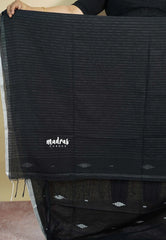 Black - Baby Soft mul cotton with weaving buttas