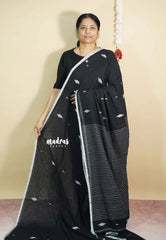 Black - Baby Soft mul cotton with weaving buttas