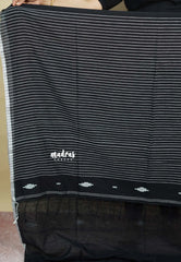 Black - Baby Soft mul cotton with weaving buttas