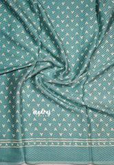 Muted Aqua Green - Baby Soft Butter Silk Saree with Floral Prints - Best for Daily Wear | Summer