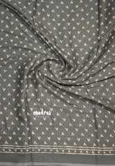 Moonstone Grey - Baby Soft Butter Silk Saree with Floral Prints - Best for Daily Wear | Summer