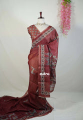 Majestic Maroon - Isha - Fancy Chanderi Silk with Tribal Prints - Best for Office Wear | Casual Wear