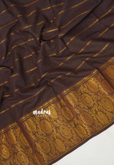Coffee Brown - Subbulakshmi - Sungudi 100 Count Saree Velthari with Peacock Big Border and Blouse Combo - Best for Casual Wear | Summer Wear | Temple visit