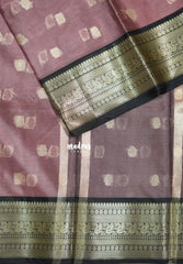 Antique Pink - Durga - Banarasi Soft Katan Silk with Traditional Border and Buttas - Best for Function Wear
