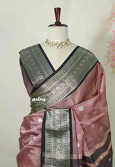 Antique Pink - Kanimozhi - Soft Silk with Traditional Border - Best for Wedding Functions