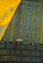 Zara Malgudi Fusion printed silk Ikkat prints - Yellow