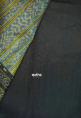 Zara Malgudi Fusion printed silk Ikkat prints - Yellow