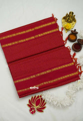 Vintage Gadwal silkcotton Reddish pink - Madras Sarees