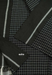 Patteda Anchu saree Black with black - Madras Sarees