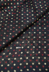 Jasmine Fancy Jute deep blue - Madras Sarees