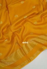 Turmeric Yellow - Durga - Banarasi Premium Viscose Silk with Traditinal Border and Buttas - Best for Wedding Functions