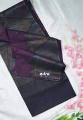 Jamun Purple - Durga - Banarasi Silk Cotton Saree with Zari Weaving - Best for Temple Visit