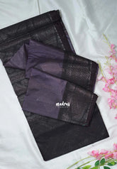 Muted Lavender - Durga - Banarasi Silk Cotton Saree with Zari Weaving - Best for Temple Visit