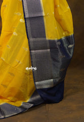 Mango Yellow - Durga - Banarasi Soft Katan Silk with Border - Best for Festive Wear