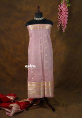 Classic Rich Red with peach - Durga - Banarasi Soft Katan Silk with Big multi mango Border - Best for Festive Wear