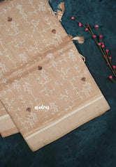 Design 3 - Pastel shades Haasini - Bamboo cotton silk with warli embroidery