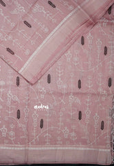 Design 2 - Pastel shades Haasini - Bamboo cotton silk with warli embroidery