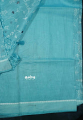 Design 1 - Pastel shades Haasini - Bamboo cotton silk with warli embroidery