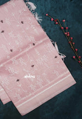 Design 1 - Pastel shades Haasini - Bamboo cotton silk with warli embroidery