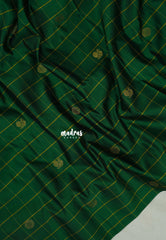 Bottle Green - Hamsavalli – Soft Silk Elegance rudraksham mayil kattam body contrast blouse - Perfect for Festive Wear