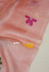 (PRE-BOOKING) Baby Pink - Handloom Pure Tussar Silk Jamdani Saree - With Silk Mark Certificate