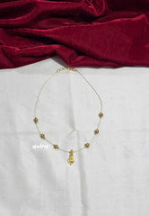 Invisible Wire Necklace β Premium Lakshmi Pendant white / Red / Green