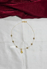 Invisible Wire Necklace β Premium Lakshmi Pendant white / Red / Green