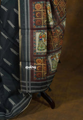 Elephant Grey - Isha - Chanderi cotton with art pallu - Perfect for Office Wear | corporate meetings | College