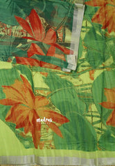 Light Green - Isha - chanderi cotton with tissue border