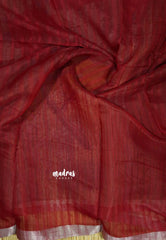 Earth stone Grey - Isha - chanderi cotton with tissue border