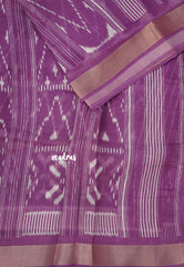 Lavender Purple - Jasmine - Fancy Jute Cotton Ikkat Prints