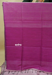 Onion Pink - Jute Tussar Silk saree with 3D weaving body