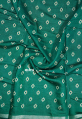 Magenta Purple - Kalanjali chanderi silk cotton ikkat prints