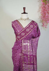 Beet Pink - Kalanjali Chanderi Silk with Zari Weaving and Handblock Prints - Perfect for Regular Wear | Casual Wear | Summer Wear